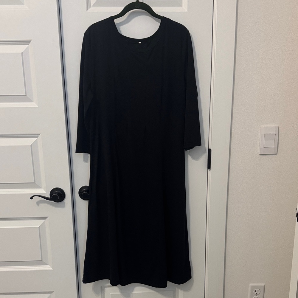 Chic Black Three Quarter Sleeve Dress